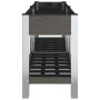 Arriate de jardín con estante WPC gris 175x50x75 cm en Maceteros y jardineras | Comprar online en Foro24