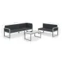 Garden furniture set with cushions 3 pieces black aluminum by vidaXL, Garden sets - Ref: Foro24-44448, Price: 423,35 €, Disco...