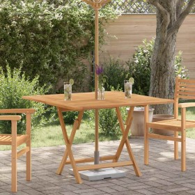 Mesa de jardín plegable madera maciza de teca 110x110x75 cm en Mesas de jardín | Comprar online en Foro24