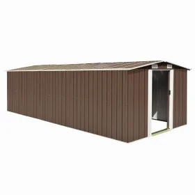 Caseta de jardín metal marrón 257x580x181 cm de vidaXL, Cobertizos - Ref: Foro24-143355, Precio: 718,49 €, Descuento: %