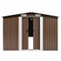 Brauner Gartenschuppen aus Metall, 257 x 580 x 181 cm von vidaXL, Schuppen - Ref: Foro24-143355, Preis: 741,15 €, Rabatt: %