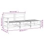 3-teiliges Gartensitzgruppen-Set aus massivem Kiefernholz von , Modulare Sofas für den Außenbereich - Ref: Foro24-825520, Pre...