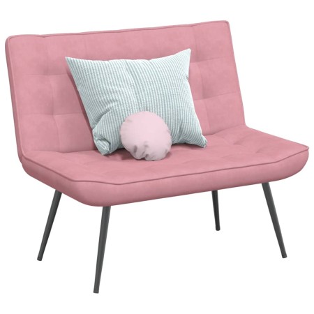 Banco de terciopelo rosa 110x74x84 cm en Bancos | Comprar online en Foro24