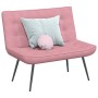 Banco de terciopelo rosa 110x74x84 cm en Bancos | Comprar online en Foro24