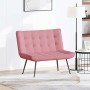 Banco de terciopelo rosa 110x74x84 cm en Bancos | Comprar online en Foro24