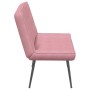 Banco de terciopelo rosa 110x74x84 cm en Bancos | Comprar online en Foro24