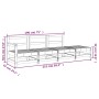 Gartenmöbel-Set 4-teilig aus massivem Kiefernholz von , Modulare Sofas für den Außenbereich - Ref: Foro24-825534, Preis: 191,...