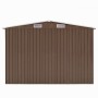 Brauner Gartenschuppen aus Metall, 257 x 580 x 181 cm von vidaXL, Schuppen - Ref: Foro24-143355, Preis: 741,15 €, Rabatt: %