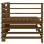Sofá de esquina de madera maciza de pino marrón miel by , Modular outdoor sofas - Ref: Foro24-825607, Price: 83,08 €, Discoun...