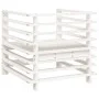 Gartenmöbel 2 Stück Massivholz Kiefer Weiß von , Modulare Sofas für den Außenbereich - Ref: Foro24-825626, Preis: 128,45 €, R...