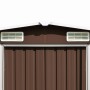 Brauner Gartenschuppen aus Metall, 257 x 580 x 181 cm von vidaXL, Schuppen - Ref: Foro24-143355, Preis: 741,15 €, Rabatt: %