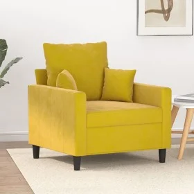 Gelber Samtsessel, 60 cm. von , Sofas - Ref: Foro24-359289, Preis: 147,61 €, Rabatt: %