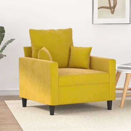 Sillón de terciopelo amarillo 60 cm by , Sofas - Ref: Foro24-359289, Price: 147,61 €, Discount: %