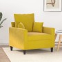 Sillón de terciopelo amarillo 60 cm by , Sofas - Ref: Foro24-359289, Price: 150,52 €, Discount: %