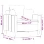 Gelber Samtsessel, 60 cm. von , Sofas - Ref: Foro24-359289, Preis: 148,00 €, Rabatt: %