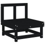 3-teiliges Gartensitzgruppen-Set aus massivem schwarzen Kiefernholz von , Modulare Sofas für den Außenbereich - Ref: Foro24-8...