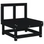 3-teiliges Gartensitzgruppen-Set aus massivem schwarzen Kiefernholz von , Modulare Sofas für den Außenbereich - Ref: Foro24-8...