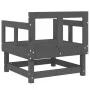 Gartenmöbel 2 Stück Massivholz Kiefer Grau von , Modulare Sofas für den Außenbereich - Ref: Foro24-825389, Preis: 141,91 €, R...