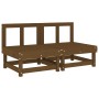 Zwei zentrale Gartensofas aus massivem Kiefernholz in Honigbraun. von , Modulare Sofas für den Außenbereich - Ref: Foro24-825...