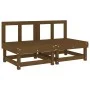 Zwei zentrale Gartensofas aus massivem Kiefernholz in Honigbraun. von , Modulare Sofas für den Außenbereich - Ref: Foro24-825...