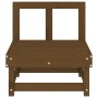 Zwei zentrale Gartensofas aus massivem Kiefernholz in Honigbraun. von , Modulare Sofas für den Außenbereich - Ref: Foro24-825...