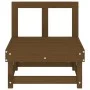 Zwei zentrale Gartensofas aus massivem Kiefernholz in Honigbraun. von , Modulare Sofas für den Außenbereich - Ref: Foro24-825...