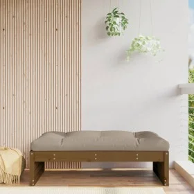 Massiver Gartenhocker aus honigbraunem Kiefernholz 120x80 cm. von , Modulare Sofas für den Außenbereich - Ref: Foro24-825754,...