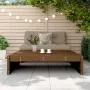 Massiver Gartenhocker aus honigbraunem Kiefernholz 120x80 cm. von , Modulare Sofas für den Außenbereich - Ref: Foro24-825754,...