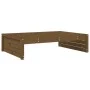 Massiver Gartenhocker aus honigbraunem Kiefernholz 120x80 cm. von , Modulare Sofas für den Außenbereich - Ref: Foro24-825754,...
