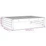 Taburete de jardín madera maciza de pino marrón miel 120x80 cm by , Modular outdoor sofas - Ref: Foro24-825754, Price: 77,09 ...