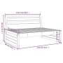 Sofá central de jardín madera maciza de abeto Douglas 120x80 cm by , Modular outdoor sofas - Ref: Foro24-825749, Price: 104,1...