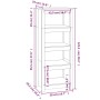 Estantería madera maciza de pino blanca 50 x 35 x 125,5 cm en Librerías y estanterías | Comprar online en Foro24