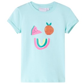 Kinder-T-Shirt in hellblauem Aquamarin, Größe 104. von , Kinder-T-Shirts - Ref: Foro24-11390, Preis: 8,39 €, Rabatt: %