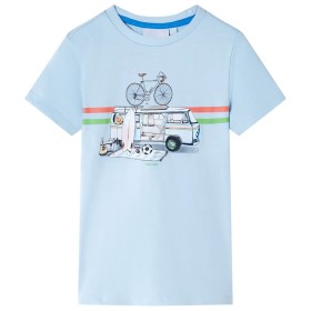 Kinder-T-Shirt in Hellblau, Größe 140. von , Kinder-T-Shirts - Ref: Foro24-12043, Preis: 8,41 €, Rabatt: %