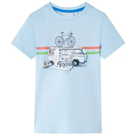 Camiseta infantil azul claro 140 de , Camisetas para niños - Ref: Foro24-12043, Precio: 8,32 €, Descuento: %