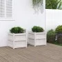 Außenblumenkästen, 2 Stück Massivholz aus weißer Kiefer von , Töpfe und Pflanzgefäße - Ref: Foro24-837417, Preis: 99,52 €, Ra...