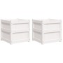 Jardineras de exterior 2 unidades madera maciza de pino blanco by , Pots and planters - Ref: Foro24-837417, Price: 136,33 €, ...