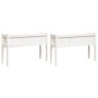 Außenblumenkästen mit Beinen, 2 Stück Massivholz Kiefer Weiß von , Töpfe und Pflanzgefäße - Ref: Foro24-837567, Preis: 115,80...
