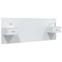 Cabecero de cama con mesitas madera contrachapada blanco