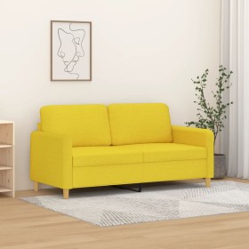 Zweiplätziges Sofa aus hellem gelbem Stoff, 140 cm. von , Sofas - Ref: Foro24-359483, Preis: 211,34 €, Rabatt: %