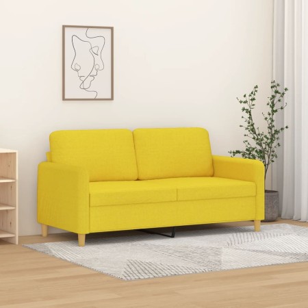 Sofá de 2 plazas de tela amarillo claro 140 cm by , Sofas - Ref: Foro24-359483, Price: 211,34 €, Discount: %