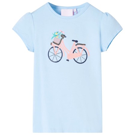 Kinder-T-Shirt in Hellblau, Größe 128. von , Kinder-T-Shirts - Ref: Foro24-11077, Preis: 8,60 €, Rabatt: %