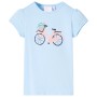 Kinder-T-Shirt in Hellblau, Größe 128. von , Kinder-T-Shirts - Ref: Foro24-11077, Preis: 8,60 €, Rabatt: %