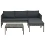 3-teiliges Gartenmöbel-Set und graue synthetische Rattankissen von vidaXL, Gartensets - Ref: Foro24-44480, Preis: 323,42 €, R...