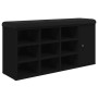 Schwarze Schuhbank aus Ingenieurholz 102x32x50 cm von , Bänke für Hallen und Lager - Ref: Foro24-835090, Preis: 89,84 €, Raba...