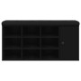 Banco zapatero madera de ingeniería negro 102x32x50 cm by , Benches for halls and storage - Ref: Foro24-835090, Price: 89,84 ...
