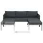 3-teiliges Gartenmöbel-Set und graue synthetische Rattankissen von vidaXL, Gartensets - Ref: Foro24-44480, Preis: 323,42 €, R...