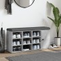 Banco zapatero madera de ingeniería gris hormigón 102x32x50 cm by , Benches for halls and storage - Ref: Foro24-835092, Price...