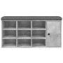 Banco zapatero madera de ingeniería gris hormigón 102x32x50 cm by , Benches for halls and storage - Ref: Foro24-835092, Price...