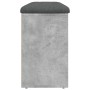 Banco zapatero madera de ingeniería gris hormigón 102x32x50 cm by , Benches for halls and storage - Ref: Foro24-835092, Price...